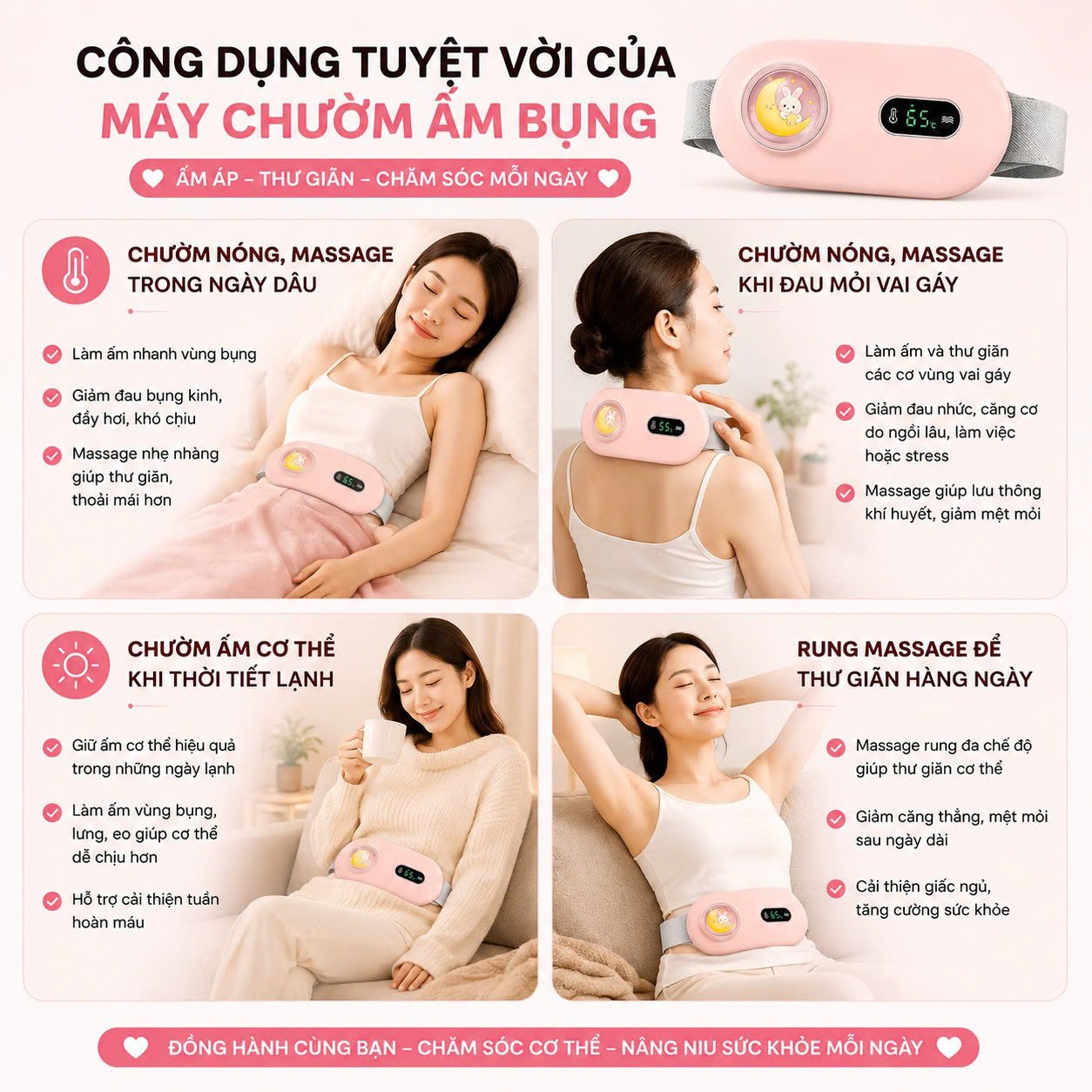 Đai chườm ấm Windky - các góc sản phẩm